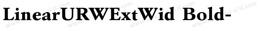 LinearURWExtWid Bold字体转换